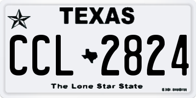 TX license plate CCL2824