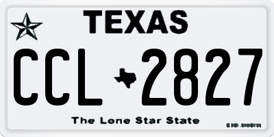 TX license plate CCL2827