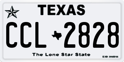 TX license plate CCL2828