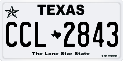 TX license plate CCL2843