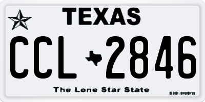 TX license plate CCL2846