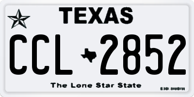 TX license plate CCL2852