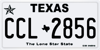 TX license plate CCL2856
