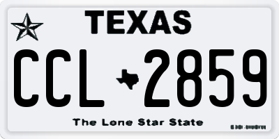 TX license plate CCL2859