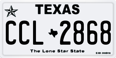 TX license plate CCL2868