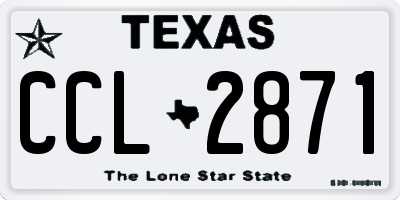 TX license plate CCL2871