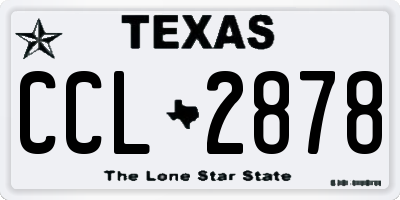 TX license plate CCL2878