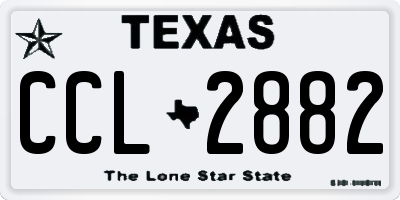 TX license plate CCL2882