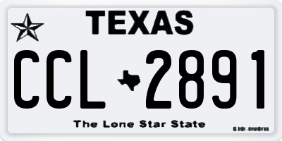 TX license plate CCL2891