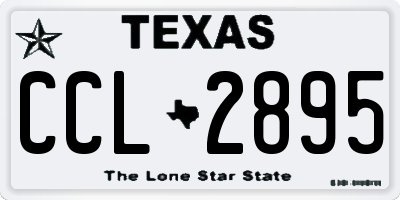 TX license plate CCL2895