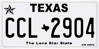 TX license plate CCL2904