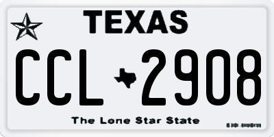 TX license plate CCL2908