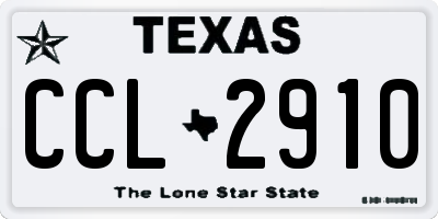 TX license plate CCL2910