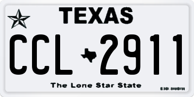 TX license plate CCL2911