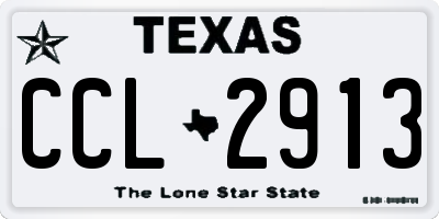 TX license plate CCL2913
