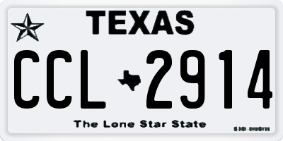 TX license plate CCL2914