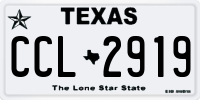 TX license plate CCL2919