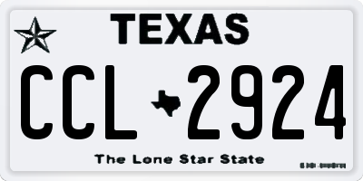 TX license plate CCL2924