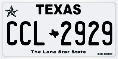 TX license plate CCL2929
