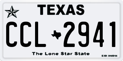 TX license plate CCL2941