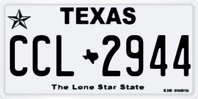 TX license plate CCL2944