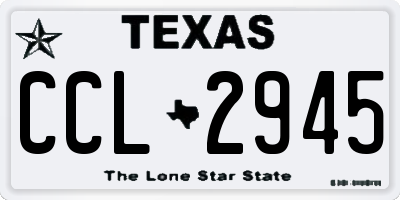 TX license plate CCL2945