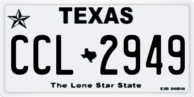 TX license plate CCL2949