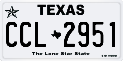 TX license plate CCL2951