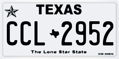 TX license plate CCL2952