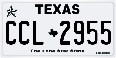 TX license plate CCL2955