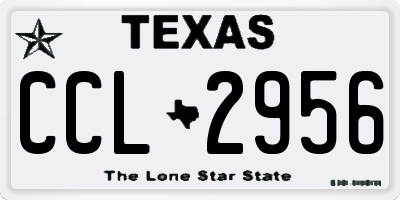 TX license plate CCL2956