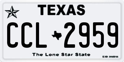 TX license plate CCL2959