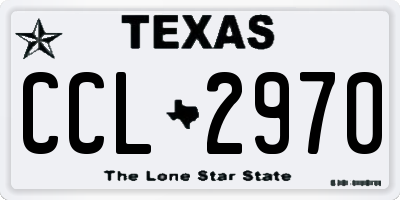 TX license plate CCL2970