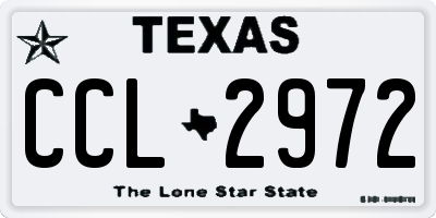 TX license plate CCL2972