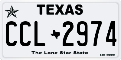 TX license plate CCL2974