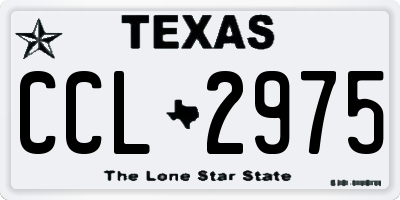 TX license plate CCL2975