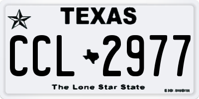 TX license plate CCL2977