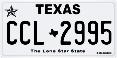 TX license plate CCL2995