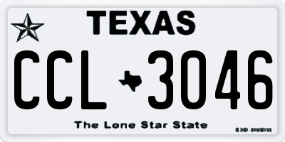 TX license plate CCL3046