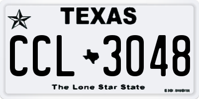 TX license plate CCL3048