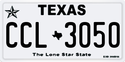 TX license plate CCL3050