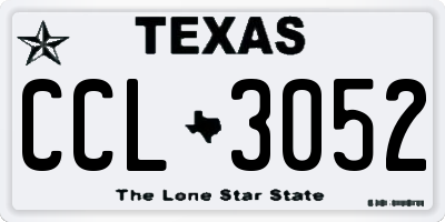 TX license plate CCL3052