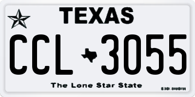 TX license plate CCL3055
