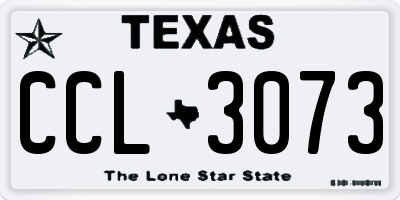 TX license plate CCL3073