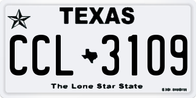 TX license plate CCL3109