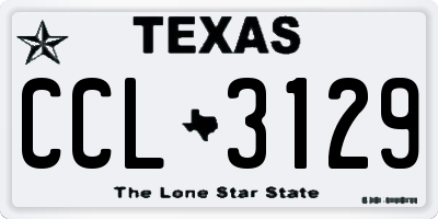 TX license plate CCL3129