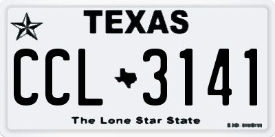 TX license plate CCL3141