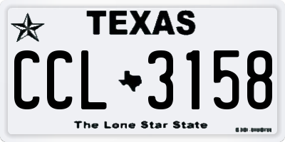 TX license plate CCL3158