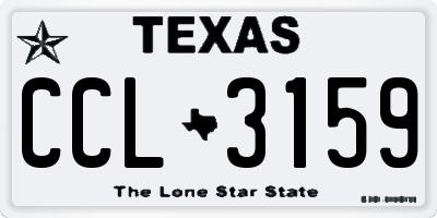 TX license plate CCL3159
