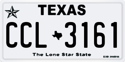 TX license plate CCL3161